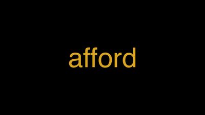 Meaning of Afford in Hindi - हिंदी में मतलब | Wrytin