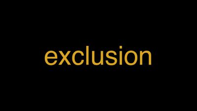 Meaning of Exclusion in Hindi - हिंदी में मतलब | Wrytin