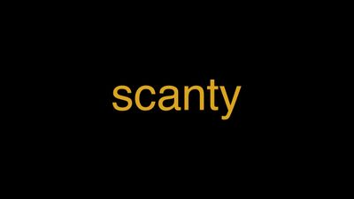 Meaning of Scanty in Hindi - हिंदी में मतलब | Wrytin