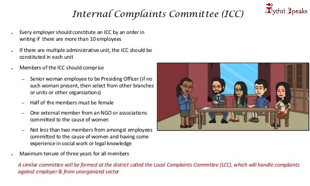 Image result for internal complaints committee