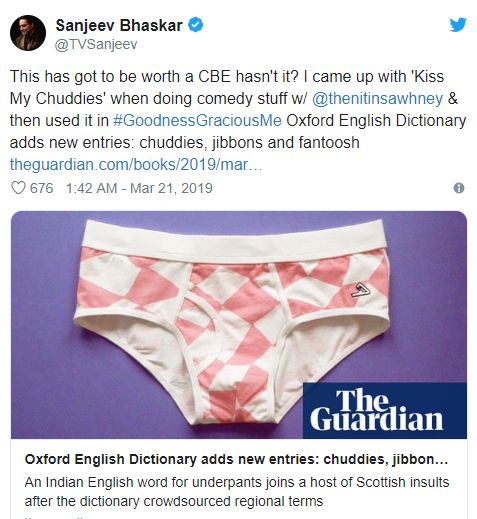Oxford English Dictionary Includes 'chuddies' In Latest Update | Wrytin