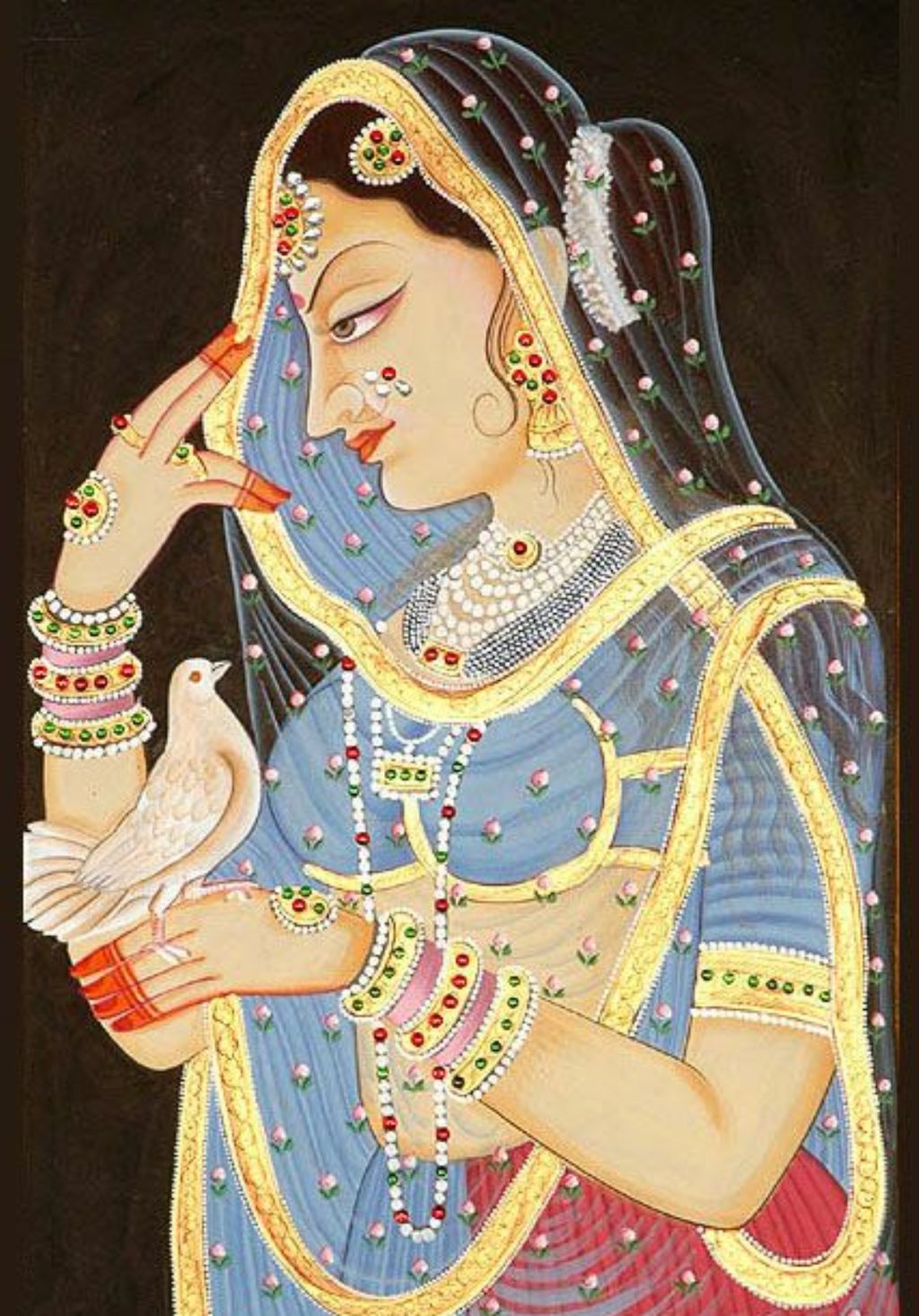 Indian Headband w/Beads & Feathers
